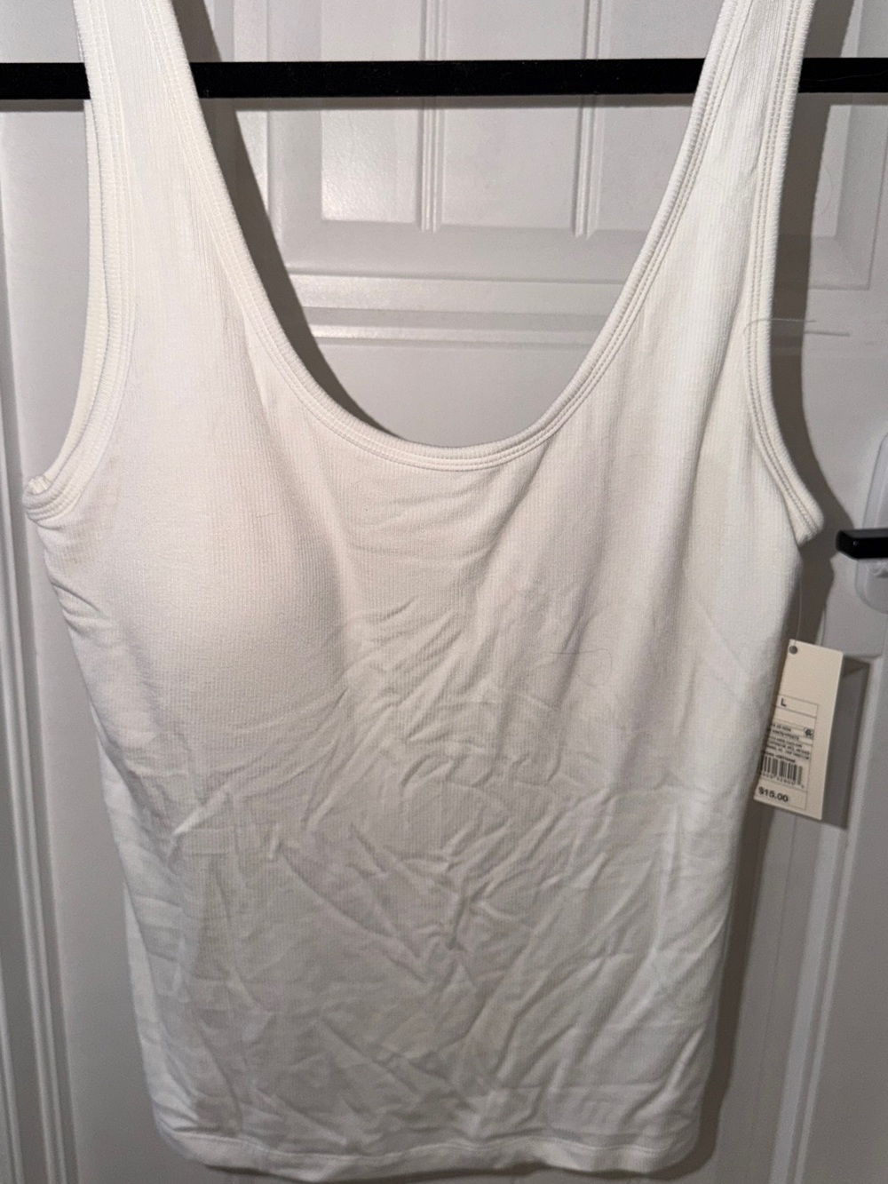 a new day White Ribbed Scoop Tank Top - Women